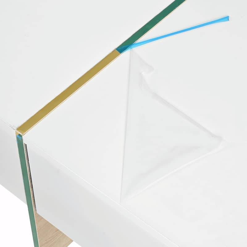 47.2" x 31.4" Minimalist High Gloss Coffee Table
