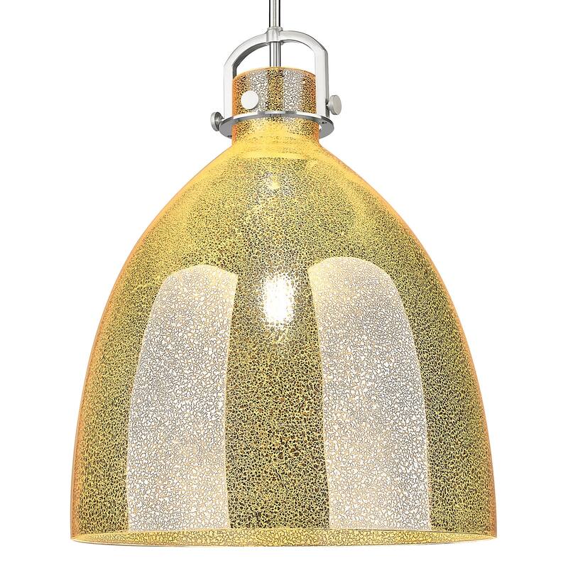 Innovations Lighting 410-1SL-G412-18ME Newton Bell 18" Wide Pendant - Satin Nickel