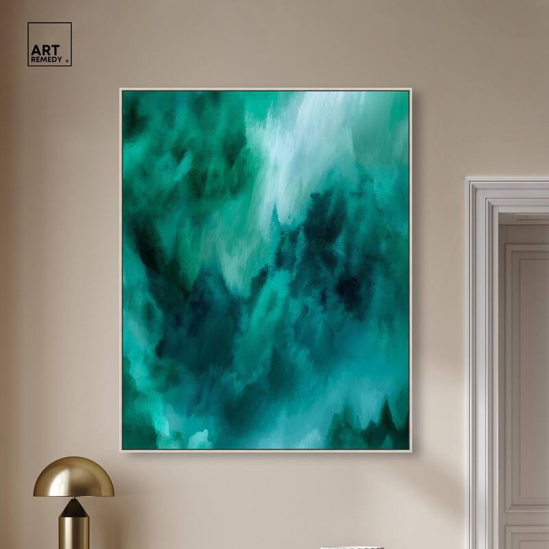 Textured Teal I Canvas by Art Remedy