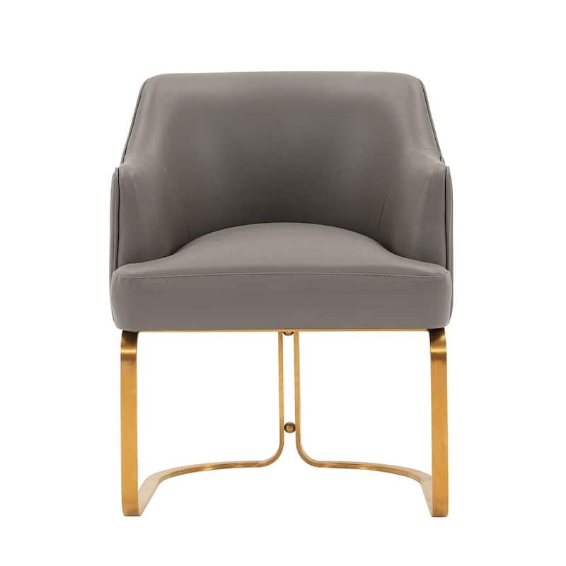 Manhattan Comfort Modern Edra Leatherette Dining Armchair