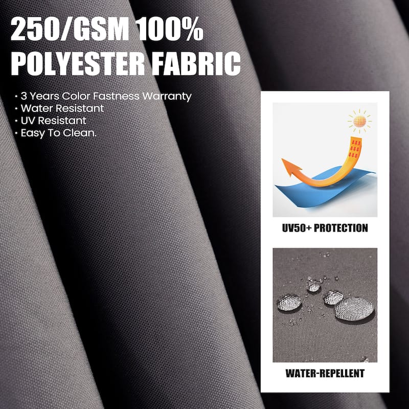 11 x 9 FT Outdoor Aluminum Cantilever Offset Umbrella with Base Stand