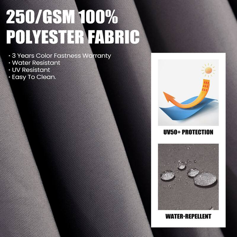 Patio Umbrella Cantilever Offset Outdoor Parasol 360-degree Rotation with Base