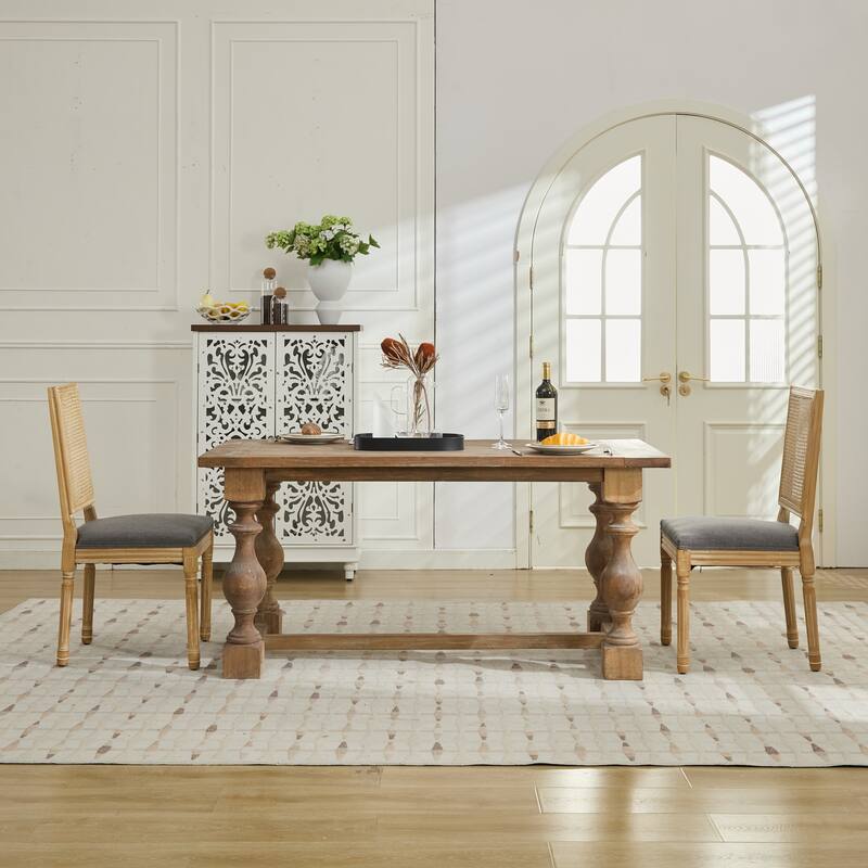 Wood Dining Chairs Set of 2
