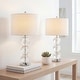 preview thumbnail 17 of 63, JONATHAN Y Ella 27" Glass Triple-Sphere LED Table Lamp, Mercury Silver/Chrome (Set of 2) Clear/Chrome