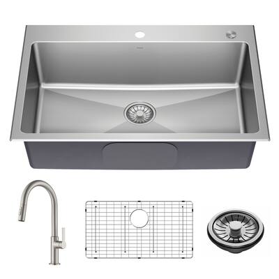 Kraus KCL-1706 Standart Pro 33" Undermount Single Basin Stainless