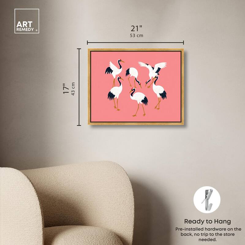 Crane Chorus Canvas by Art Remedy
