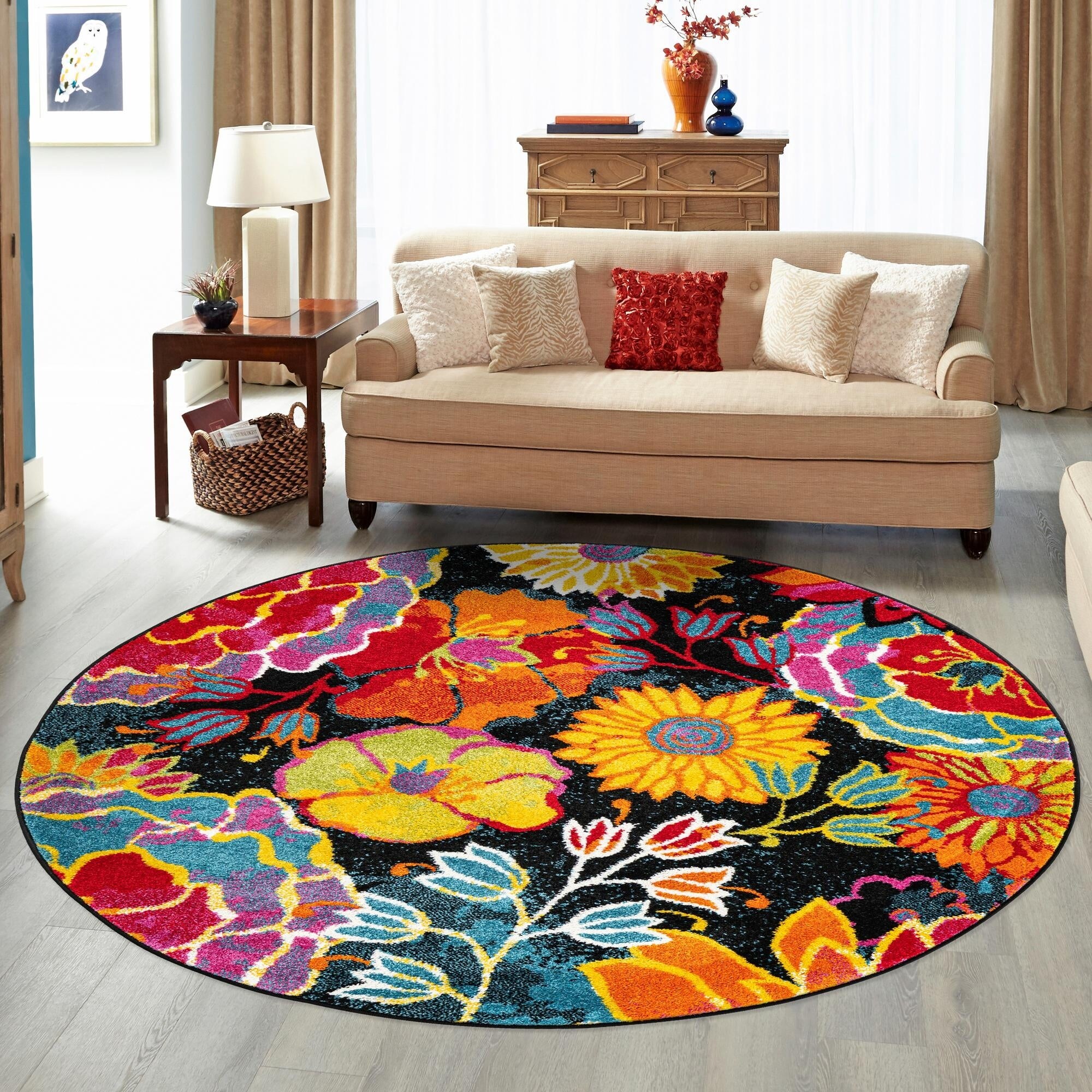 Country & Floral Noach Collection Area Rug - Overstock - 36794198