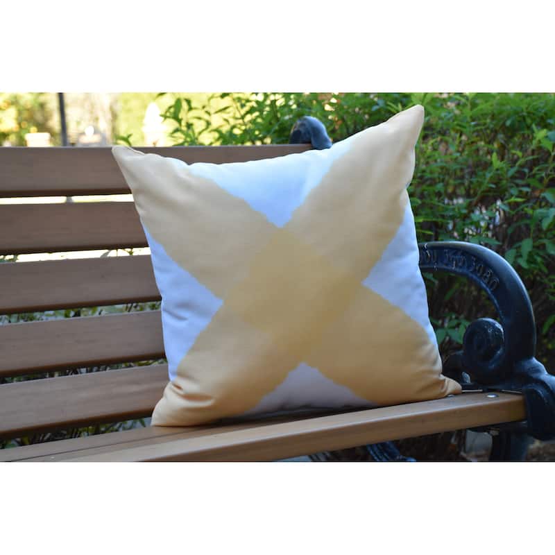 18 x 18 Inch X Marks the Spot Geometric Print Outdoor Pillow