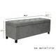 preview thumbnail 14 of 13, Adeco Deluxe Beige Linen Storage Ottoman Bench with Nailhead Trim