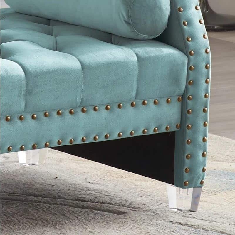 Stefania 71-inch Rolled Arm Oversized Velvet Tufted Upholstered Bench