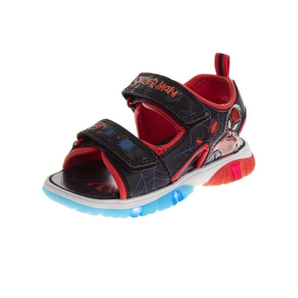 slide 2 of 5, Spider-Man Boys' Open Toe Sport Sandals. (Toddler/Little Kids) Black/Red - 6T