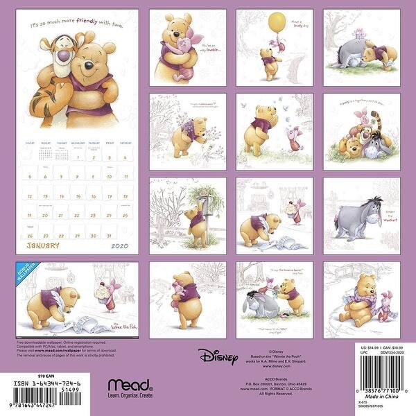 Shop Acco Brands 2020 Winnie The Pooh Exclusive Wall Calendar