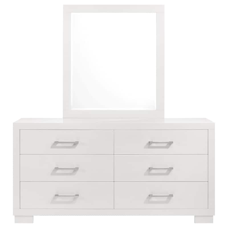 Jessica Contemporary Wood 6-drawer Dresser Cream White