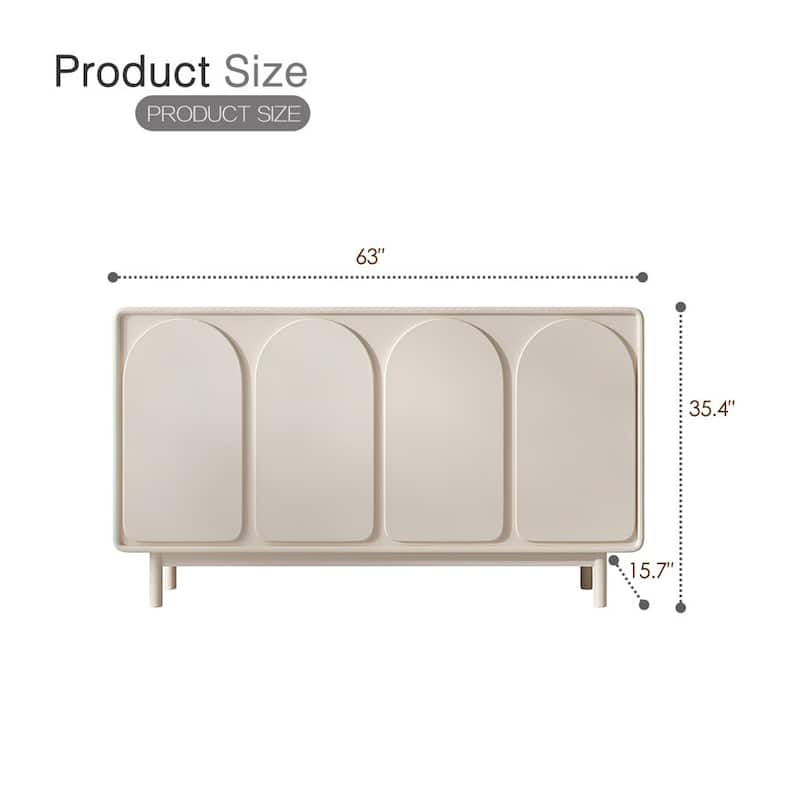 63'' Wide 4 Doors Sideboard