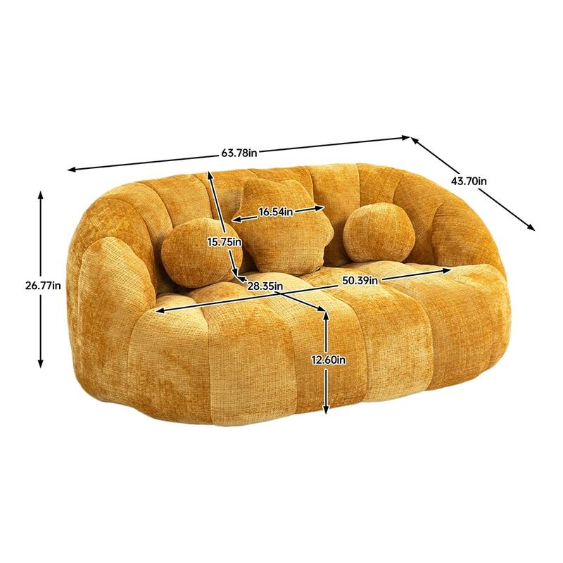 Lounger Bean Bag Chair With 3 Pillows