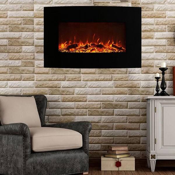 Elite Flame 35 Log Ventless Heater Electric Wall Mounted Fireplace - 5.5D  x 35.4W x 22H inches - Bed Bath u0026 Beyond - 30655600