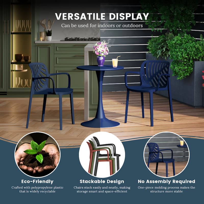 Frond and Form Outdoor Stacking Dining Armchair (Set of 2)