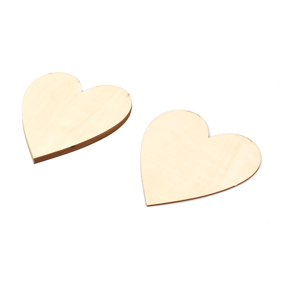 Shop Home Wooden Love Heart Shaped Wedding Diy Craft Decor Beige