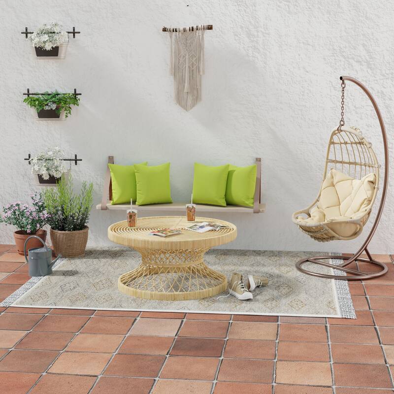 Sunbrella 16" x 16" Green Solid Outdoor Throw Pillow - Set of 2 - 16'' L x 16'' W x 4'' H
