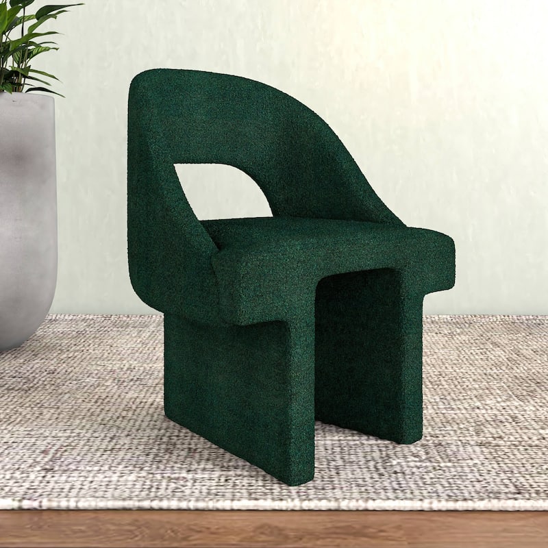 Quell Boucle Modern Elegant Upholstered Accent Chair with Solid Wood Frame & Plush Comfort for Home Office Living Room & Bedroom