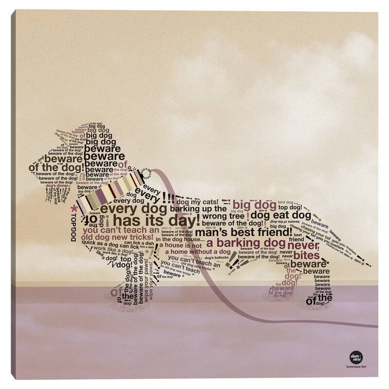 Word Dogs 2 by Dominique Vari Canvas Art Print