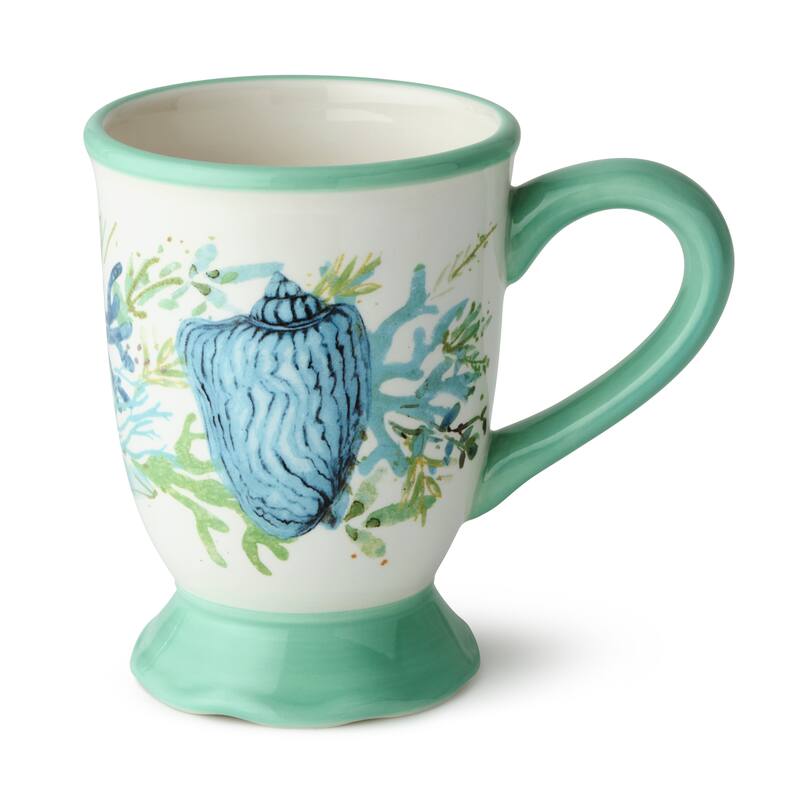 Certified International Sea Glass 14 oz. Mugs, Set of 4 Assorted Designs