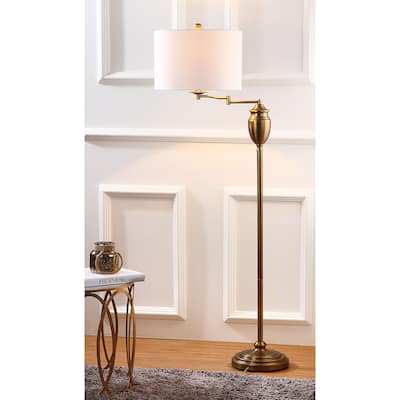 SAFAVIEH Lighting Ebony 60-inch Gold Floor Lamp - 15"x15"x60" - 15Wx15Dx60H