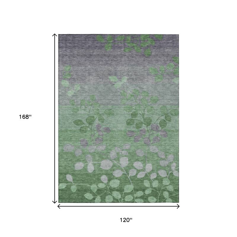 HomeRoots Floral Transitional Rectangle Outdoor Rug