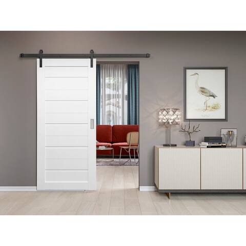 Valusso Design Prefinished Barn Door Labella White