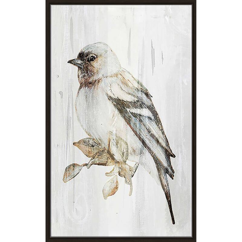 "Eco Bird on Wood I" Print on Floating Canvas