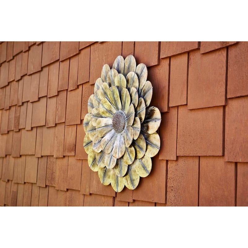 Southern Patio 23 in. H Flower Outdoor Metal Wall Decor