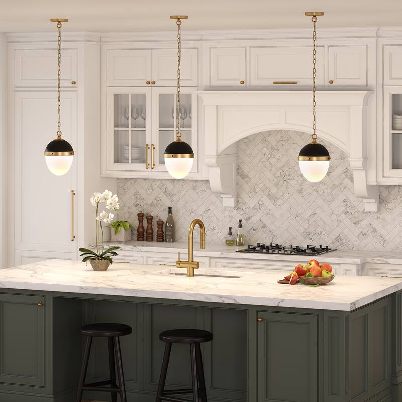 Aurelia 9" Wide Pendant with Glass Shade - 9.13" Wide