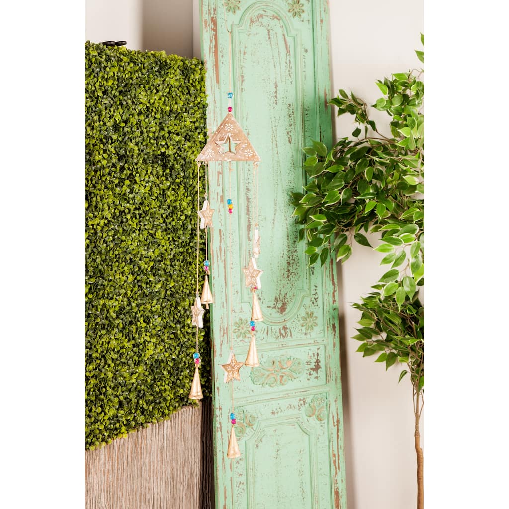 Gold Wood Eclectic Windchime 32 x 5 x 5 - 5 x 5 x 32