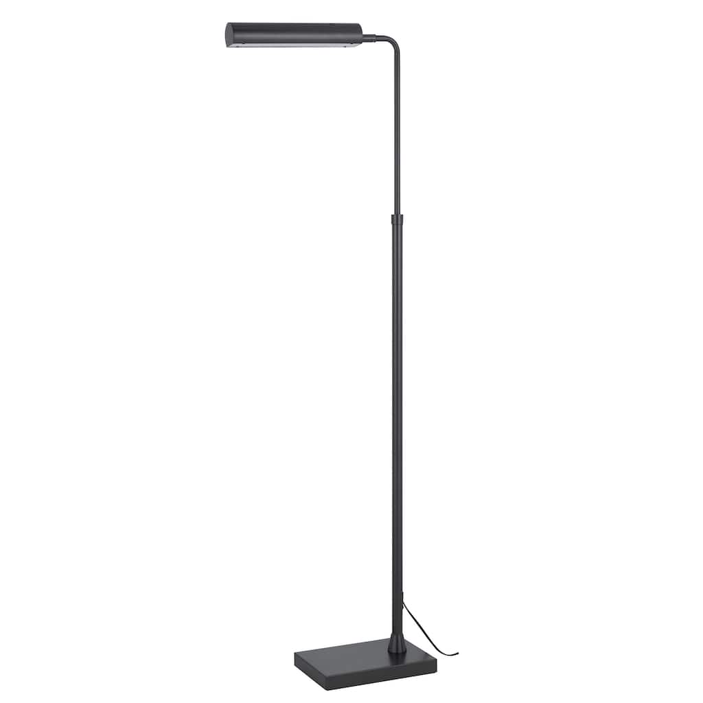 Kime 44-58 Inch Floor Lamp, Adjustable Height, LED, Charcoal Grey Finish