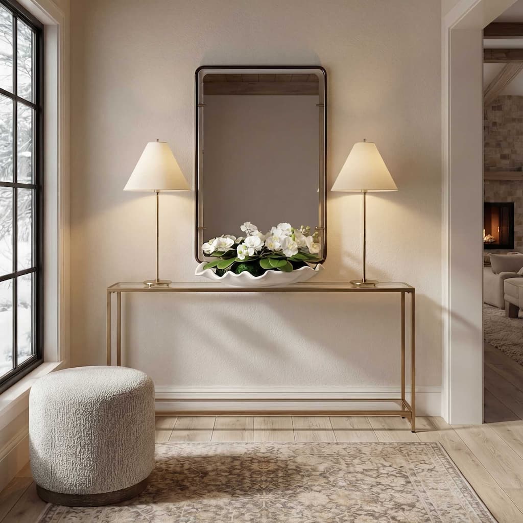 Copper Grove Rounded Edge Suspended Mirror