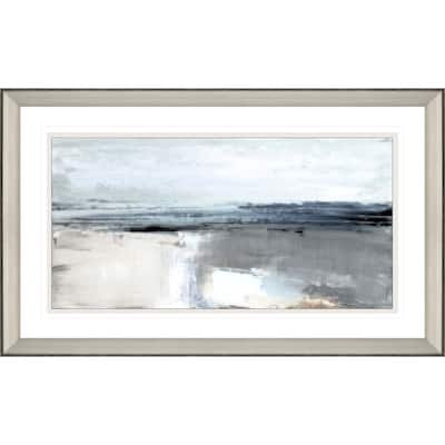 Moody Coast II Framed Art Giclee Under Glass - Blue