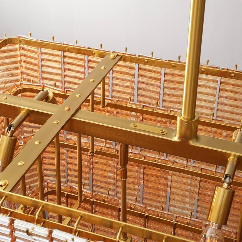 Modern Chandelier, 41 in. 9-Light Black & 59 in. 11-Light Gold Options for Dining Room, Living Room, Foyer, Bedroom