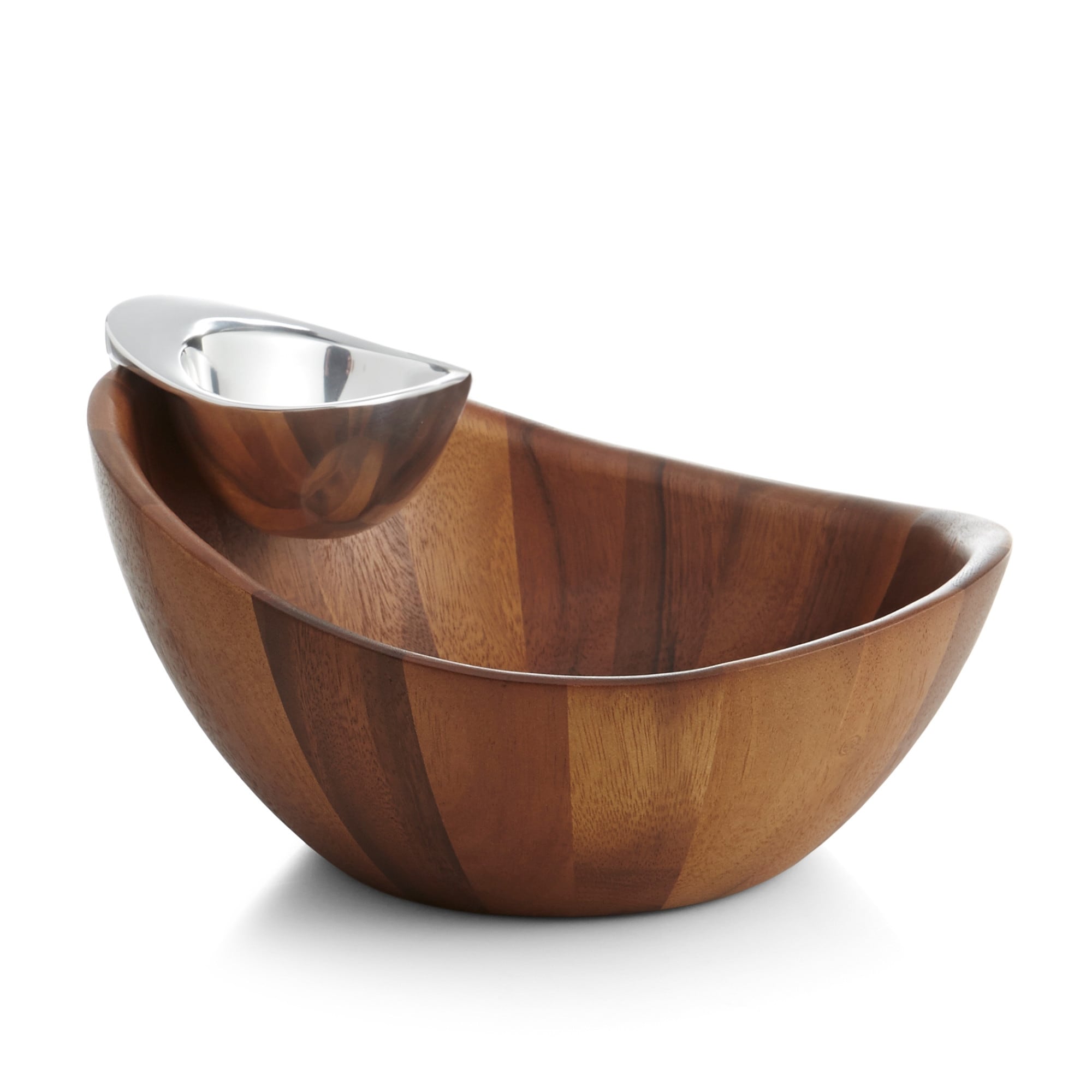Nambe Harmony Chip and Dip - 12” x 6.5”