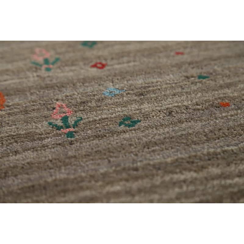 Hand Knotted Oriental 100% Wool Carpet Tribal Tribal Multi-Colored Gabbeh Area Rug - 8' 2'' X 5' 1''
