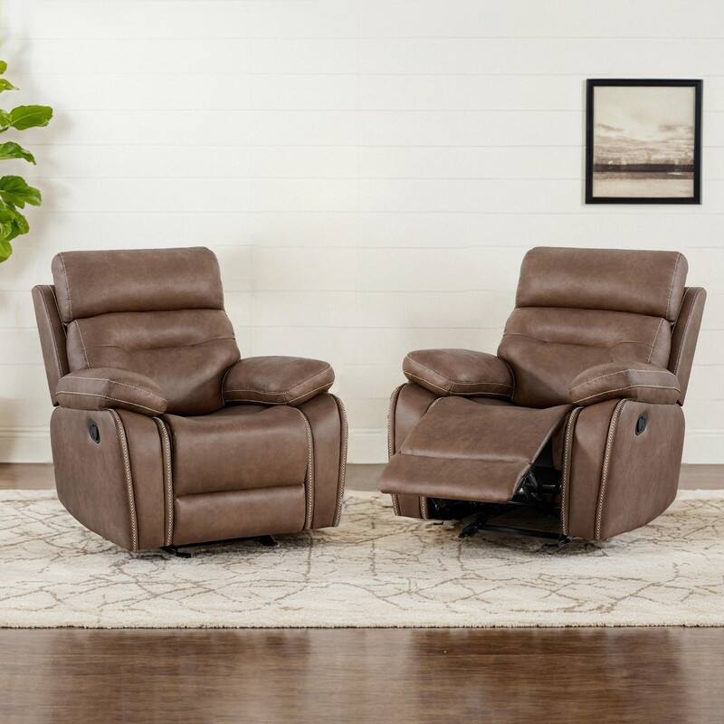 Spruce & Spring Lauren Manual Recliner Glider Rocker Chair for Living Room