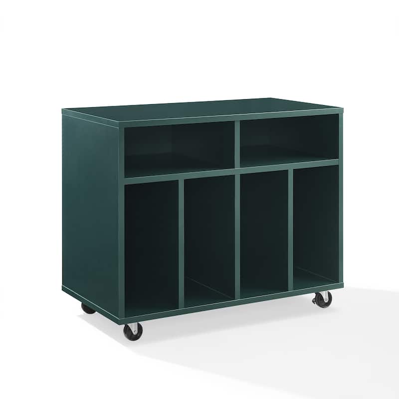Crosley Carlo Rolling Record Storage Console
