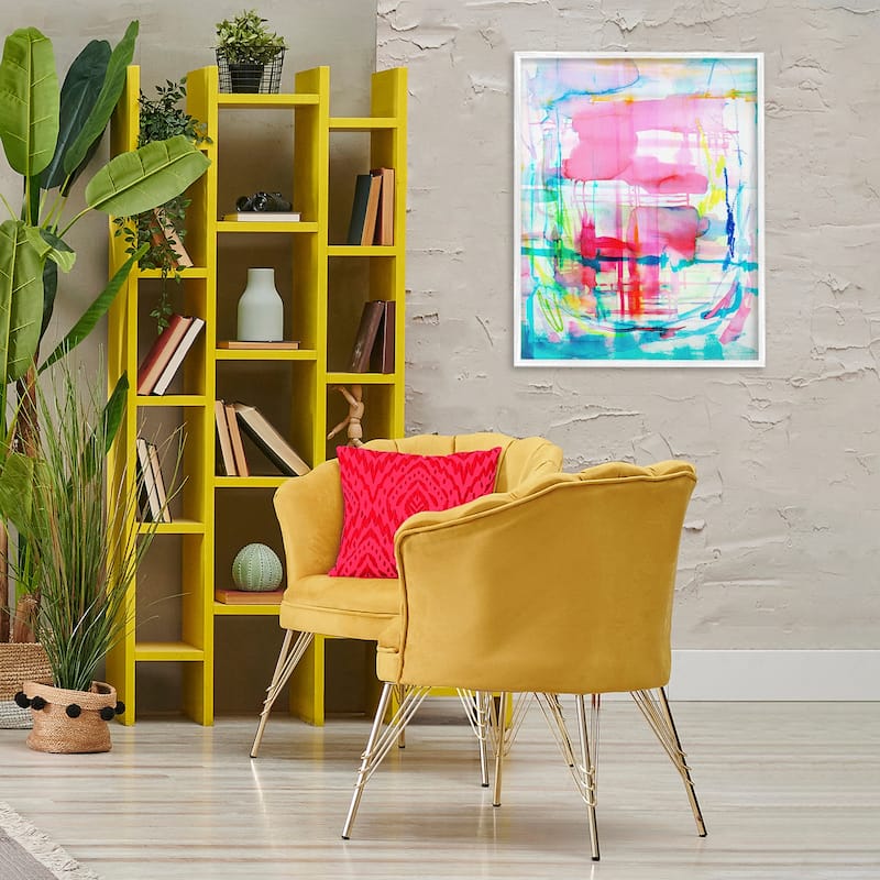 Stupell Vivid Watercolor Abstraction Framed Giclee Art Design By Gemma Bardot