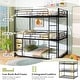 preview thumbnail 3 of 4, Triple Layer Metal Bunk Bed Full Over Full Over Full Heavy Duty Frame