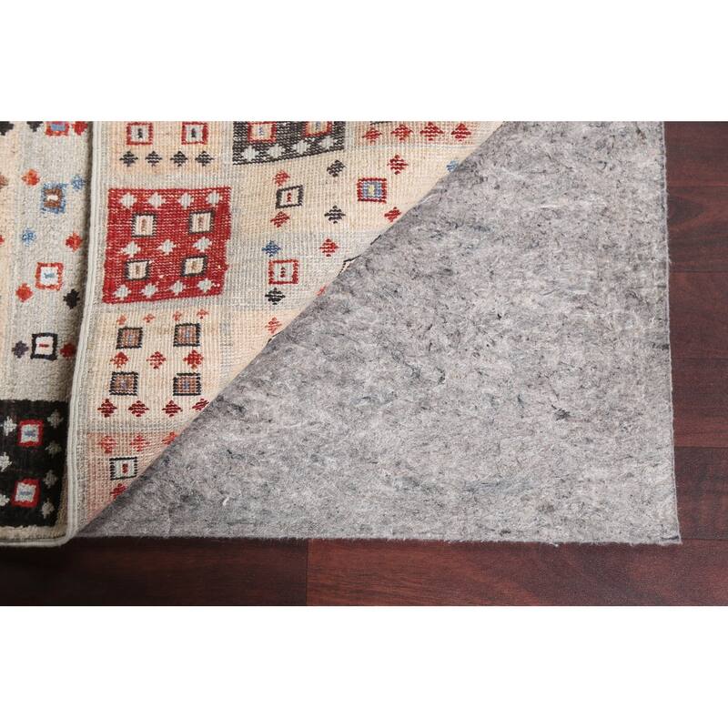 Vegetable Dye Gabbeh Kashkoli Oriental Area Rug Handmade Wool Carpet - 4'11" x 9'5"