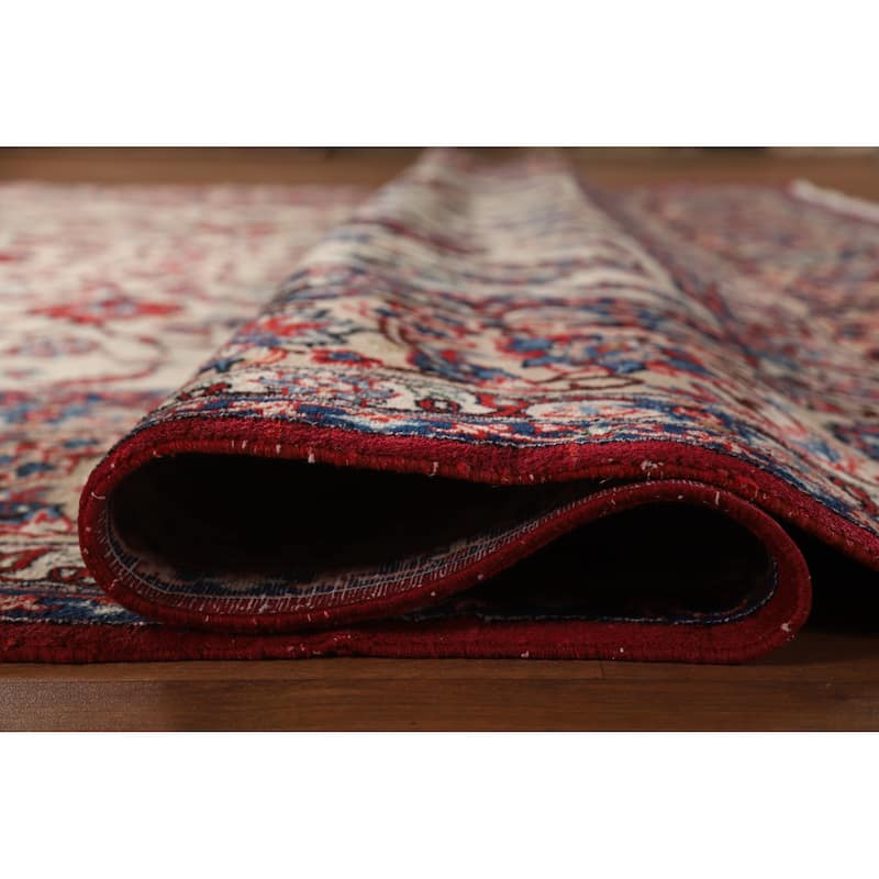 Hand Knotted Oriental 100% Wool Carpet Traditional All-Over Beige & Ivories Najafabad Area Rug - 13' 6'' X 9' 9''