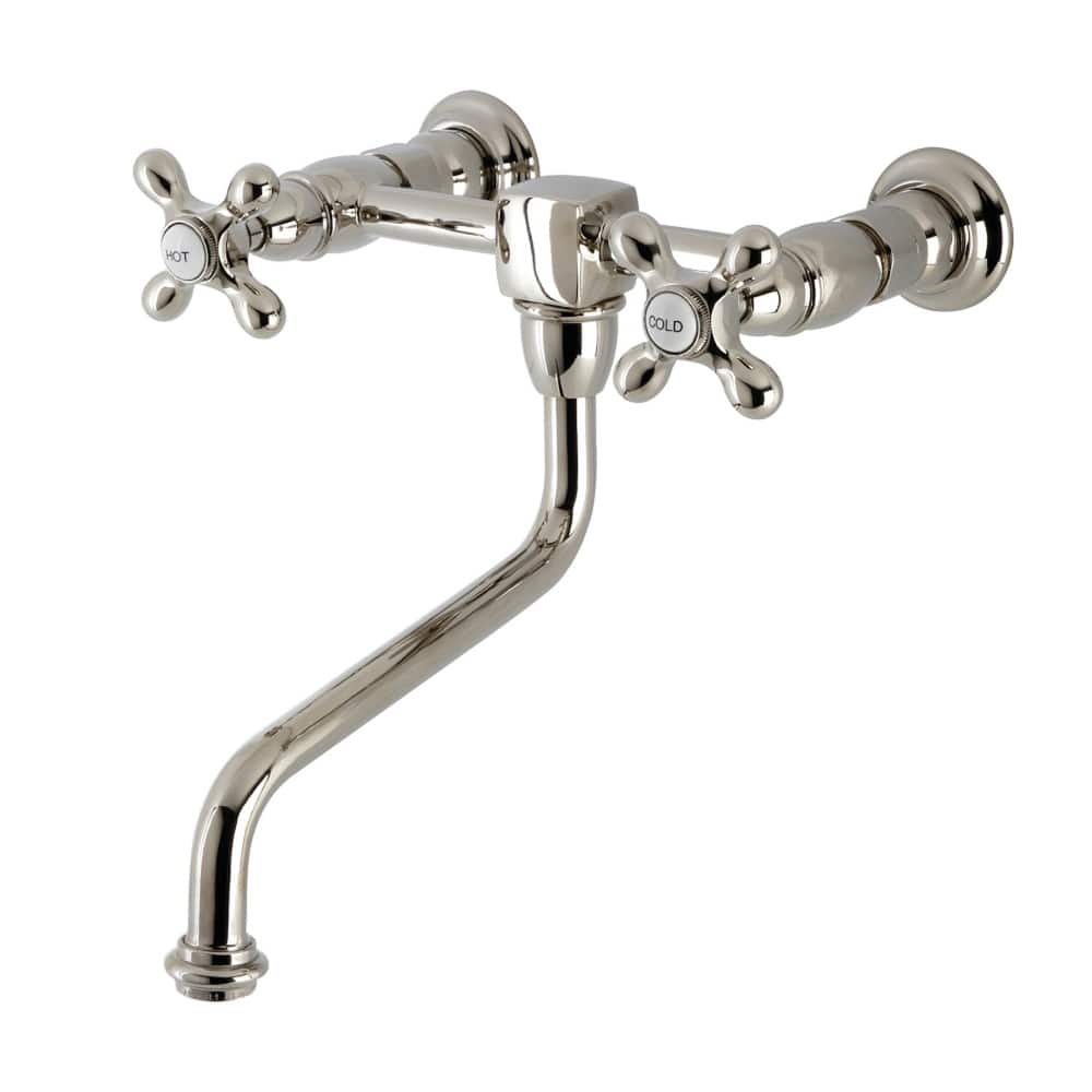 Kingston Brass Heritage Two-Handle 2-Hole Wall Mount Bathroom Faucet