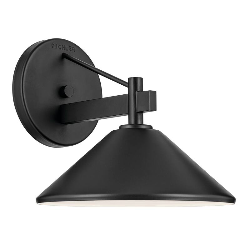 Kichler Lighting Ripley 9.25 in. 1-Light Black Outdoor Wall Sconce - 9.25 in