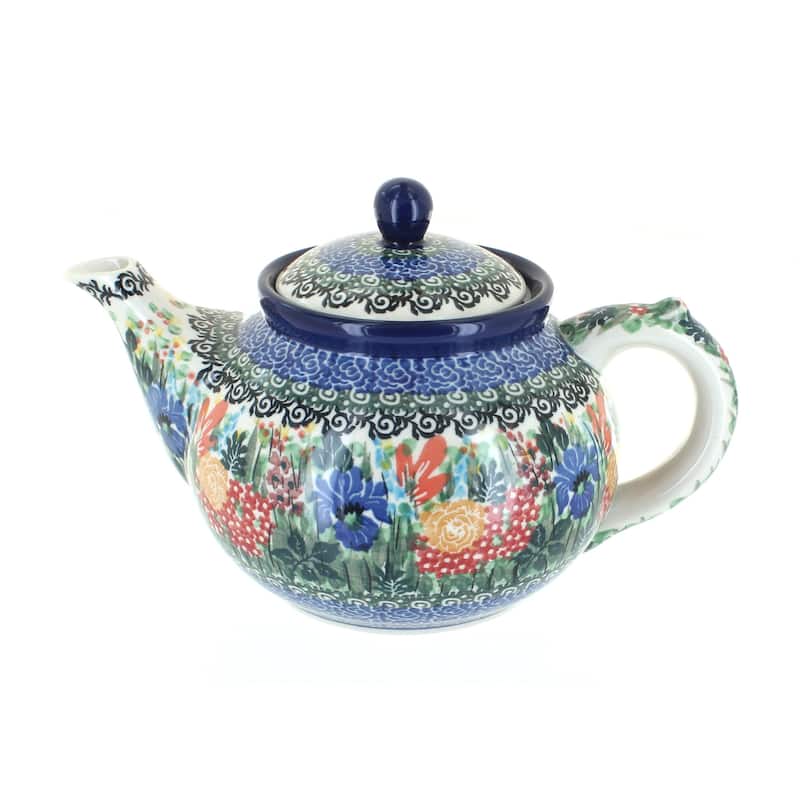 Blue Rose Polish Pottery 60 Ceramika Artystyczna Medium Teapot