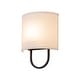 preview thumbnail 5 of 17, 1-Light Modern Ivory Fabric Wall Sconce