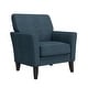 preview thumbnail 11 of 20, Alex Plush Low-Pile Velour Armchair with Flared Arms Dark Blue